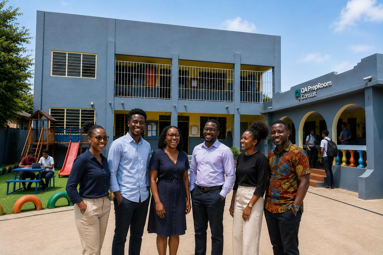 Students smiling